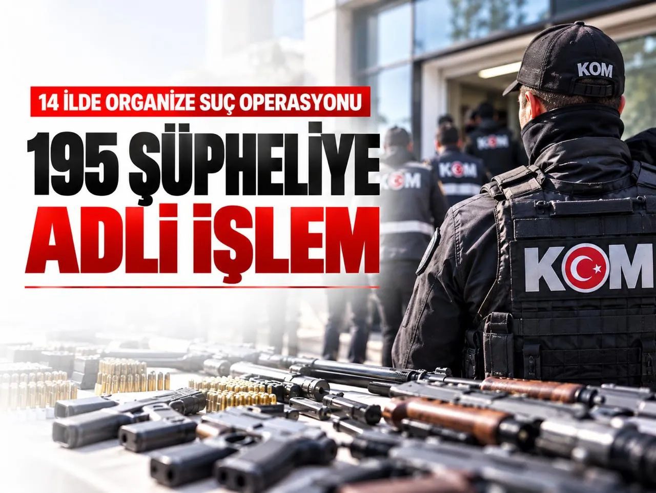 14 İlde Organize Suç Operasyonu: 195 Şüpheliye Adli İşlem Yapıldı