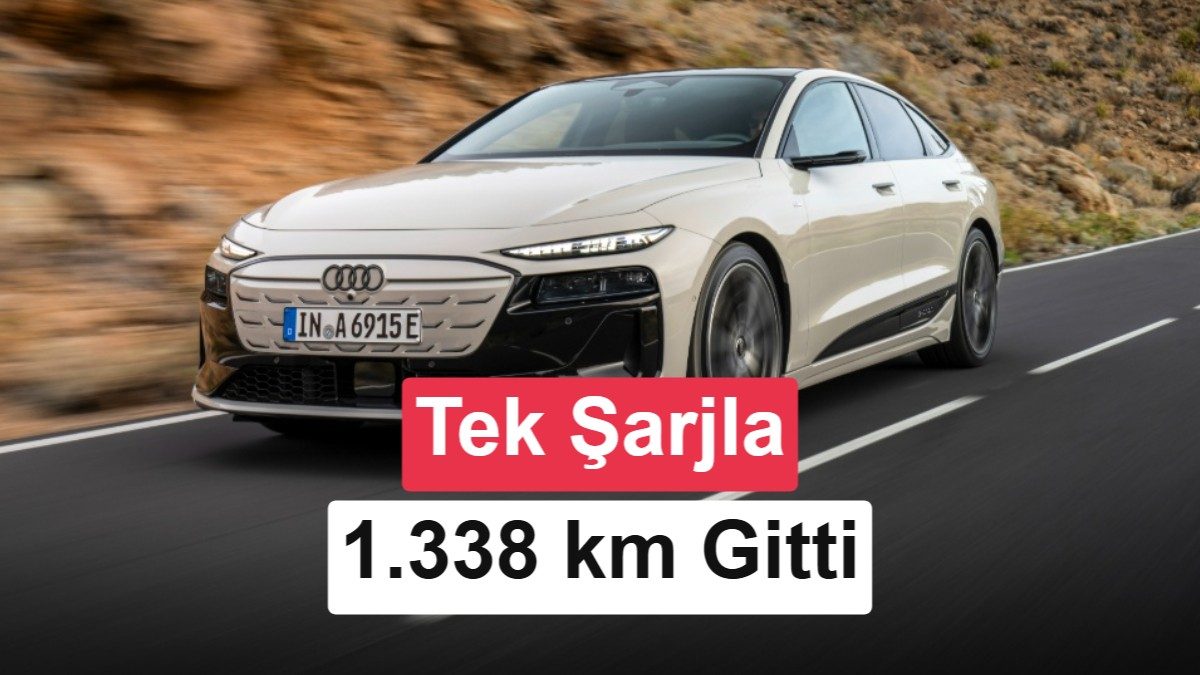 Audi A6 e-Tron Tek Şarjla 1.338 Km Giderek Elektrikli Araç Menzil Rekoru Kırdı
