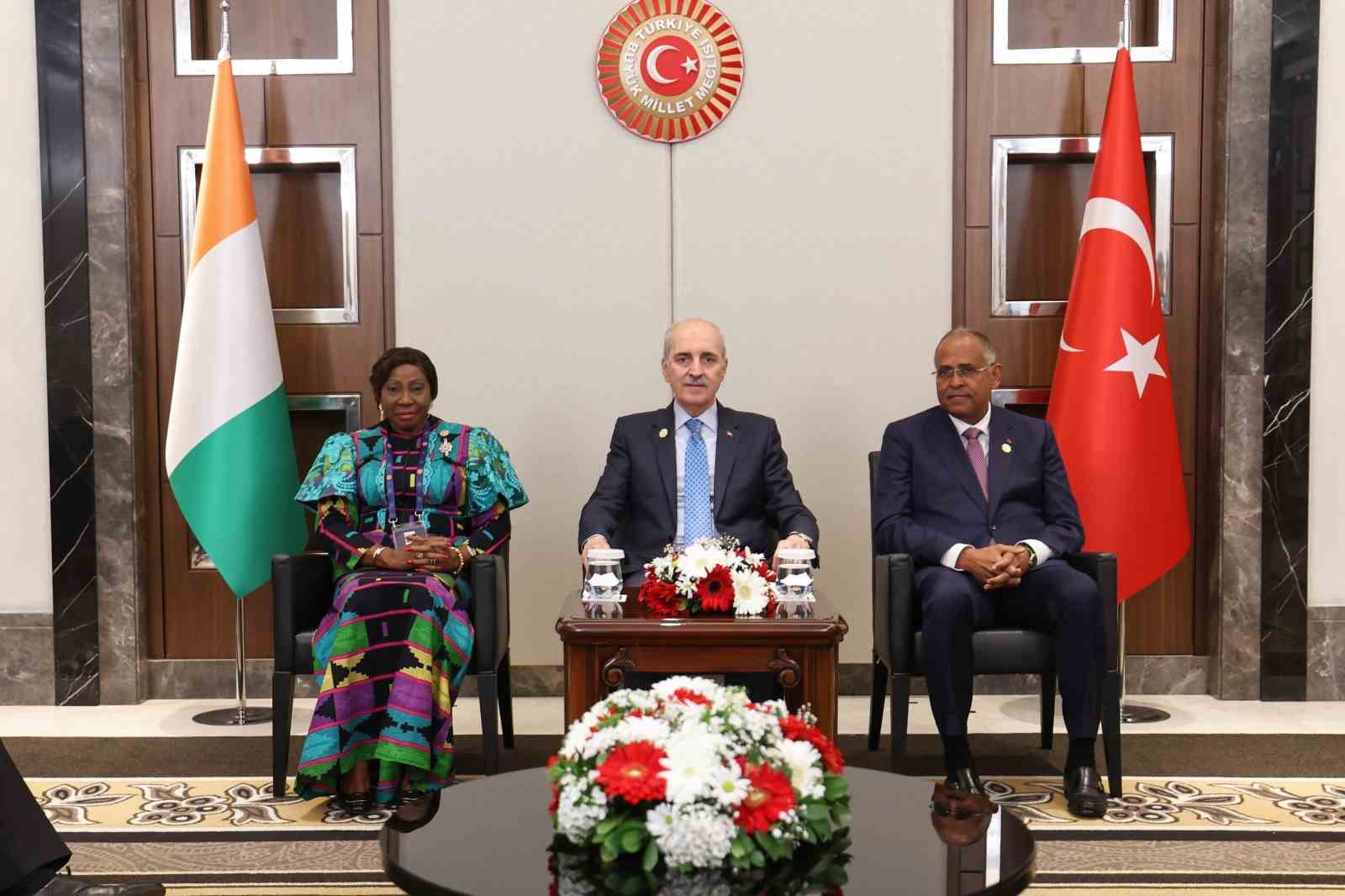 TBMM Başkanı Kurtulmuş, Fildişi Sahili Senatosu Başkanı Camara ve Ulusal Meclisi Başkanı Achi ile görüştü
?v=1