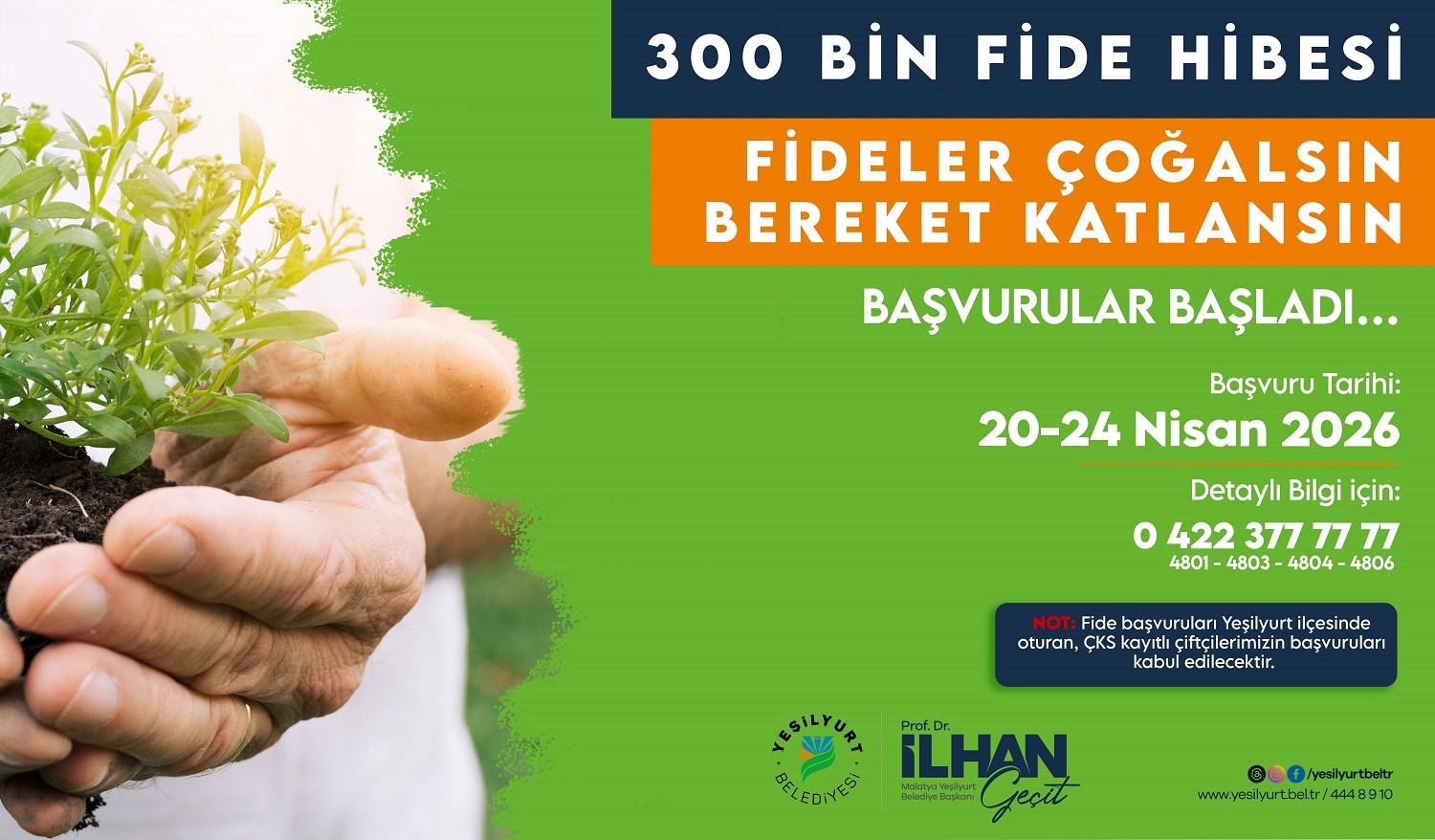 Yeşilyurt Belediyesi 300 bin adet fide dağıtımı yapacak
?v=1