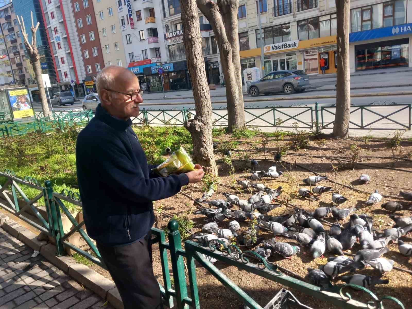 Dükkanının önüne gelen onlarca güvercini doyuruyor
?v=1