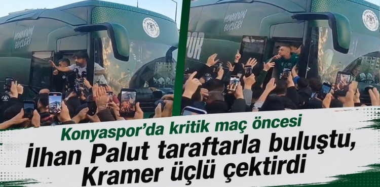 Konyaspor’da kritik maç öncesi İlhan Palut taraftarla buluştu, Kramer üçlü çektirdi?v=1