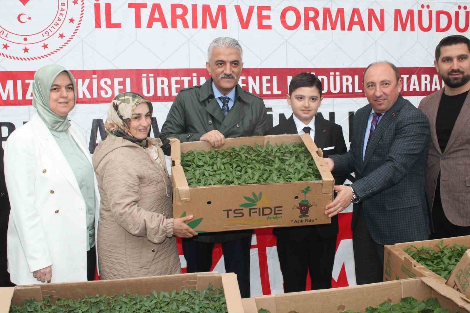 Sebze üretimi yapan çiftçilere fide dağıtıldı
?v=1