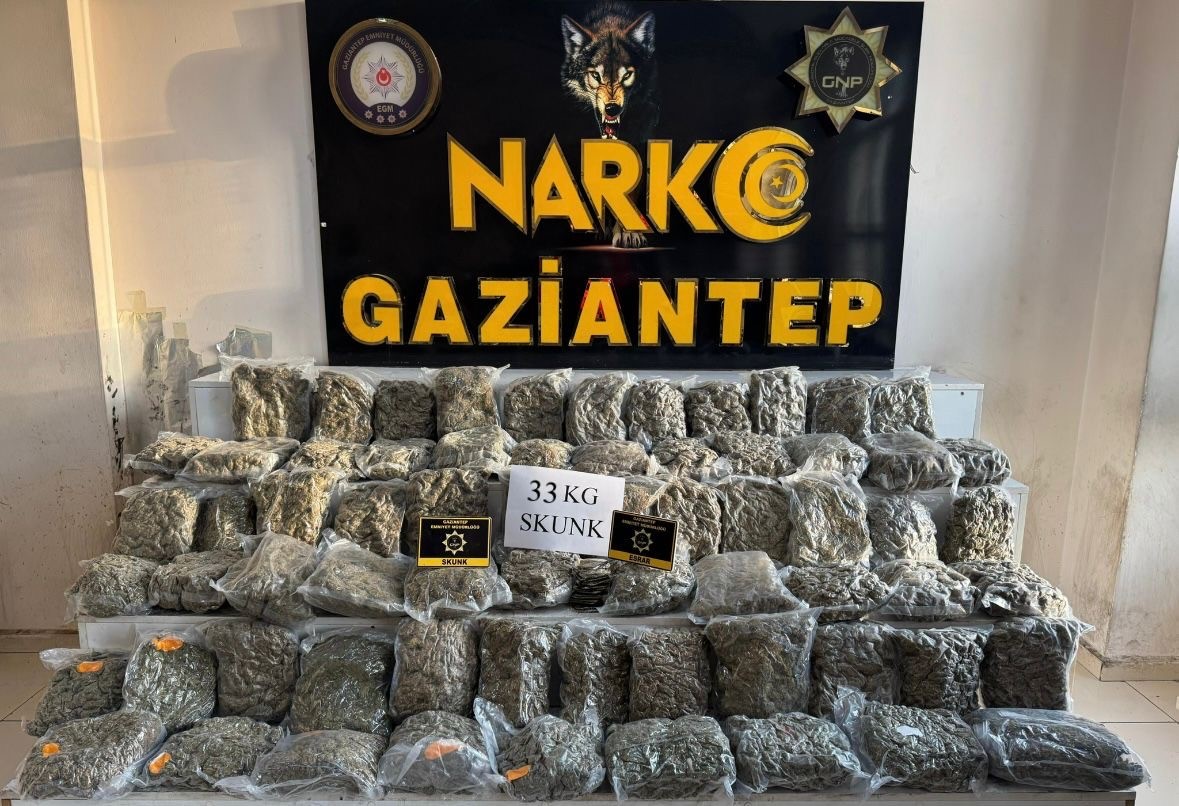 Gaziantep’te 34 kilo uyuşturucu ele geçirildi: 1 tutuklama
?v=1