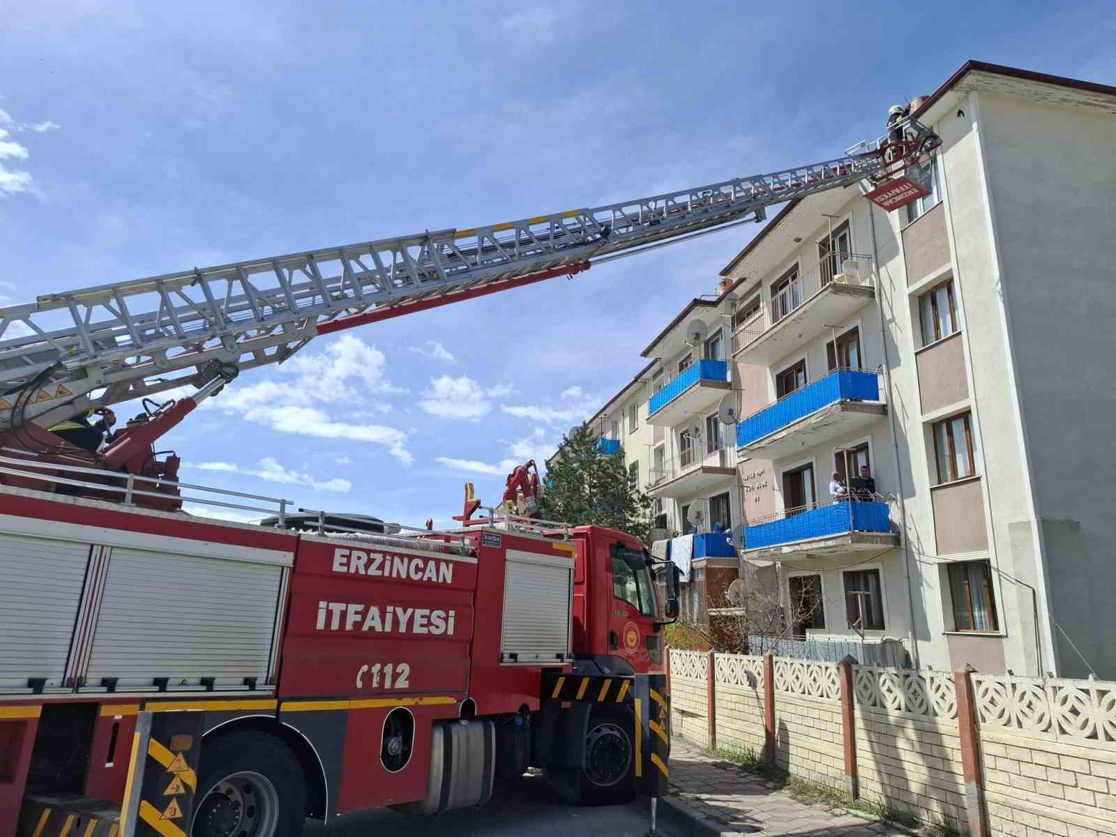 Çatıya takılan kuşu itfaiye kurtardı
?v=1