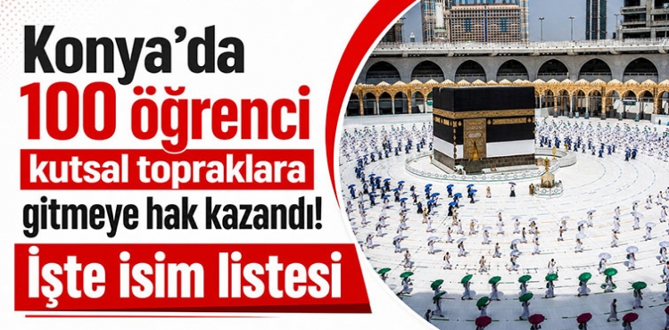 Konya'da 100 öğrenci kutsal topraklara gitmeye hak kazandı!?v=1