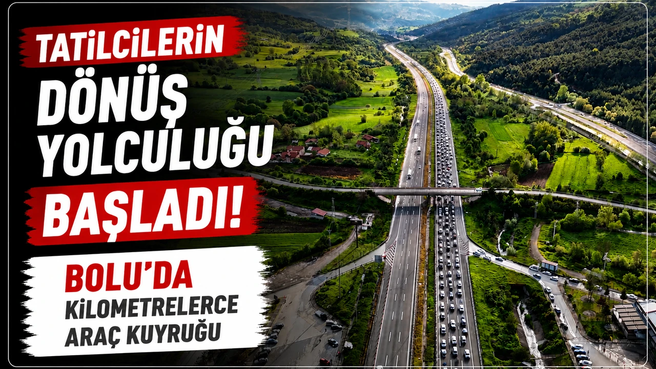 Tatilcilerin Dönüş Yolculuğu Başladı Bolu’da Kilometrelerce Araç Kuyruğu?v=1