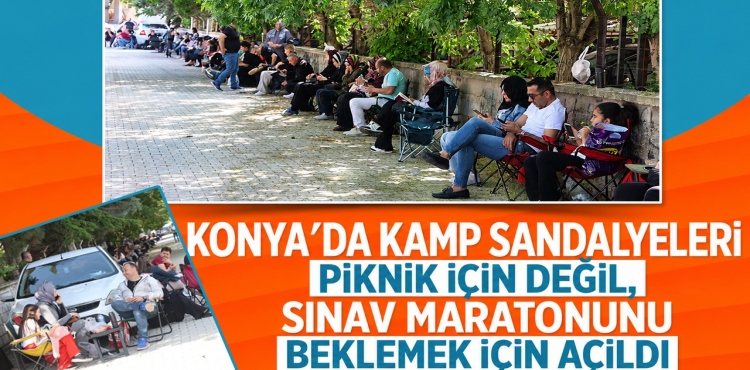 Konya'da Kamp Sandalyeleri Piknik İçin Değil, Sınav Maratonunu Beklemek İçin Açıldı?v=1