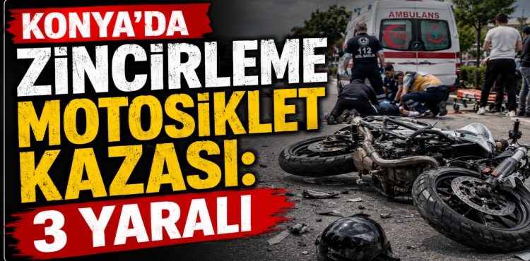 Konya’da Zincirleme Motosiklet Kazası 3 Yaralı?v=1