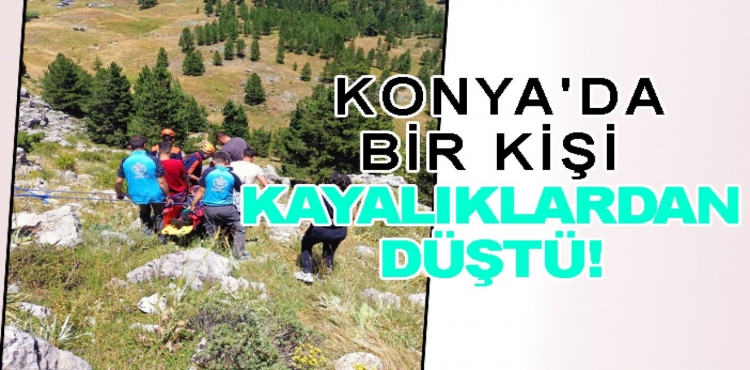 Konya'da Bir Kişi Kayalıklardan Düştü!?v=1