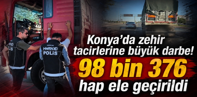 Konya’da Zehir Tacirlerine Büyük Darbe 98 Bin 376 Hap Ele Geçirildi?v=1
