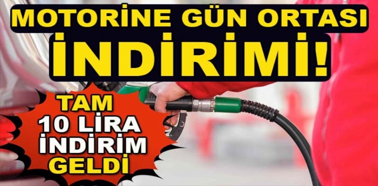 Motorine Gün Ortası İndirimi Tam 10 Lira İndirim Geldi