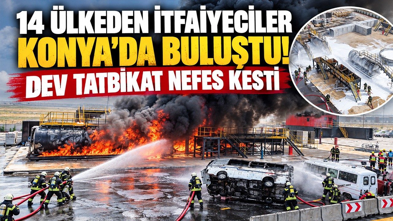 14 Ülkeden İtfaiyeciler Konya’da Buluştu Dev Tatbikat Nefes Kesti