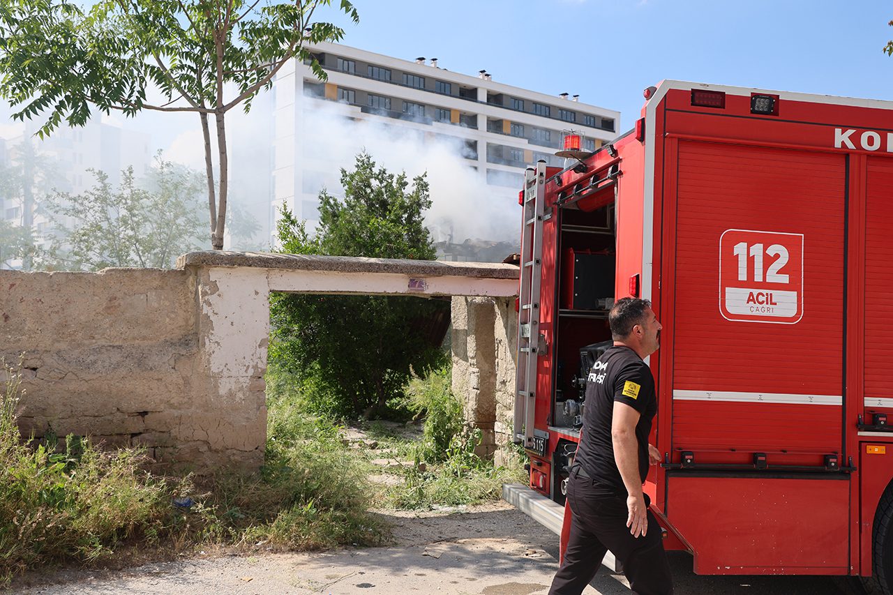 Konya’da Yangın Paniği