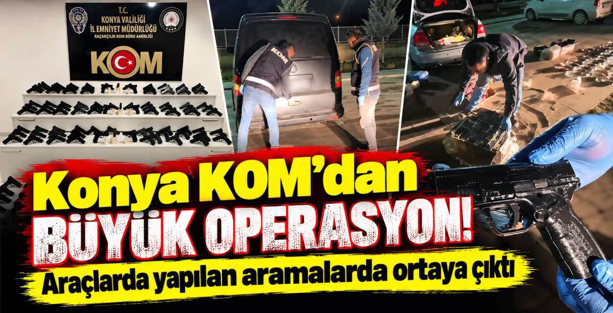 Konya'da Silah Kaçakçılarına Büyük Darbe 5 Kişi Tutuklandı