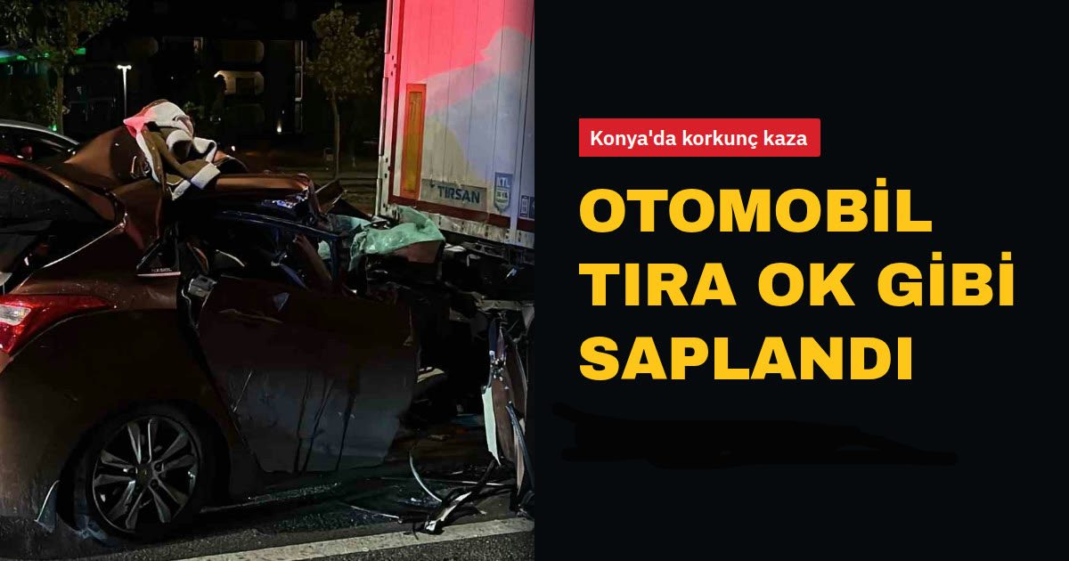 Otomobil Lastiği Patlayan Tıra Ok Gibi Saplandı: 2 Yaralı