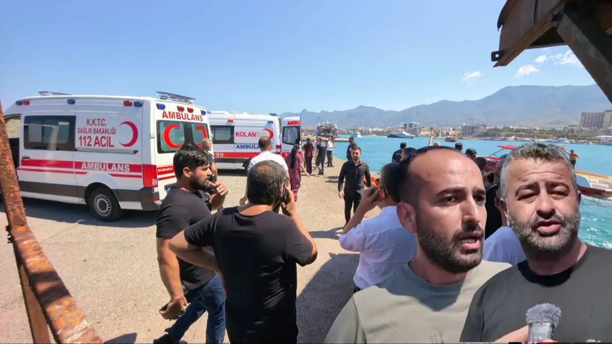 Girne’de Batan Gemiden Kurtulan Yolcular: "Bu Havada Gidilmez Diye Uyardık"