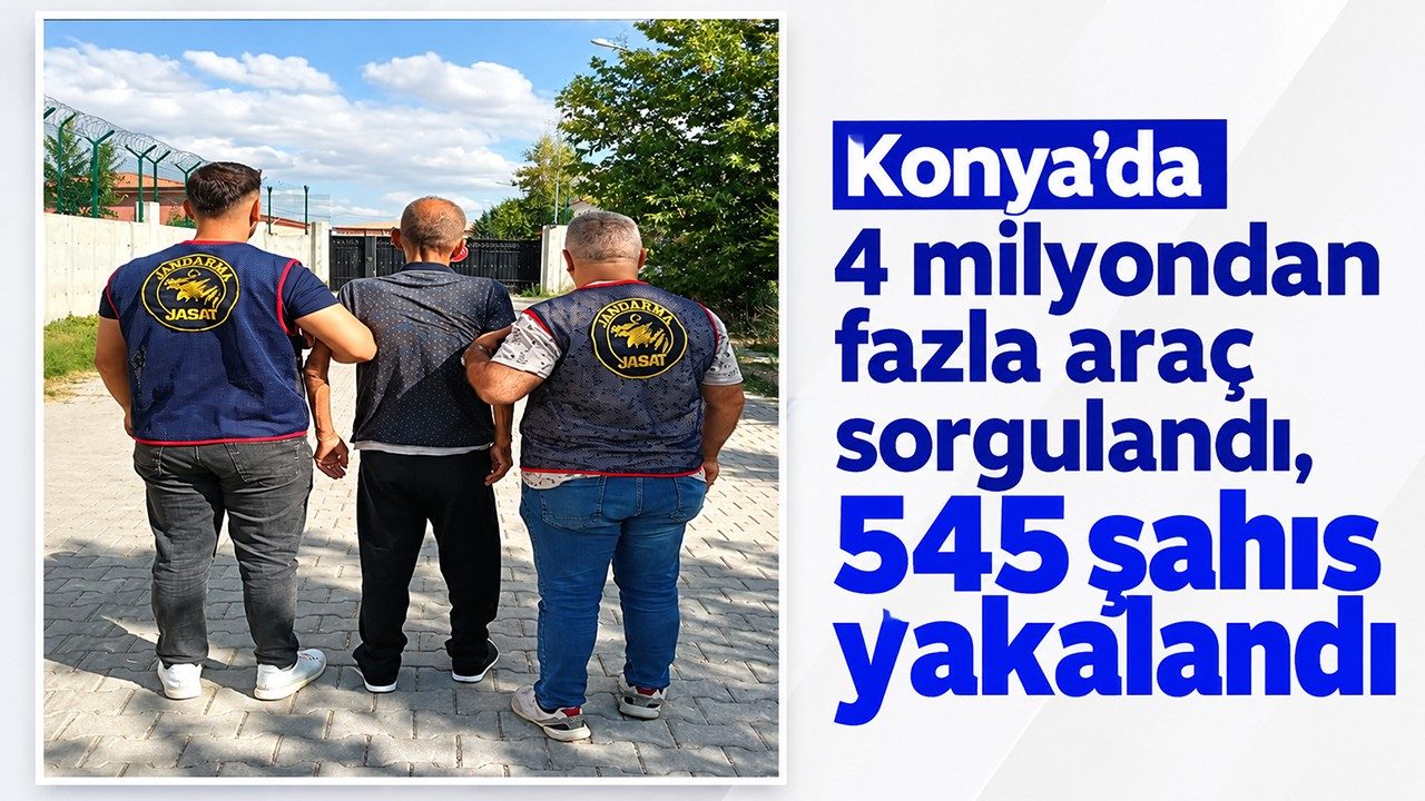Konya’da 4 Milyondan Fazla Araç Sorgulandı, 545 Şahıs Yakalandı