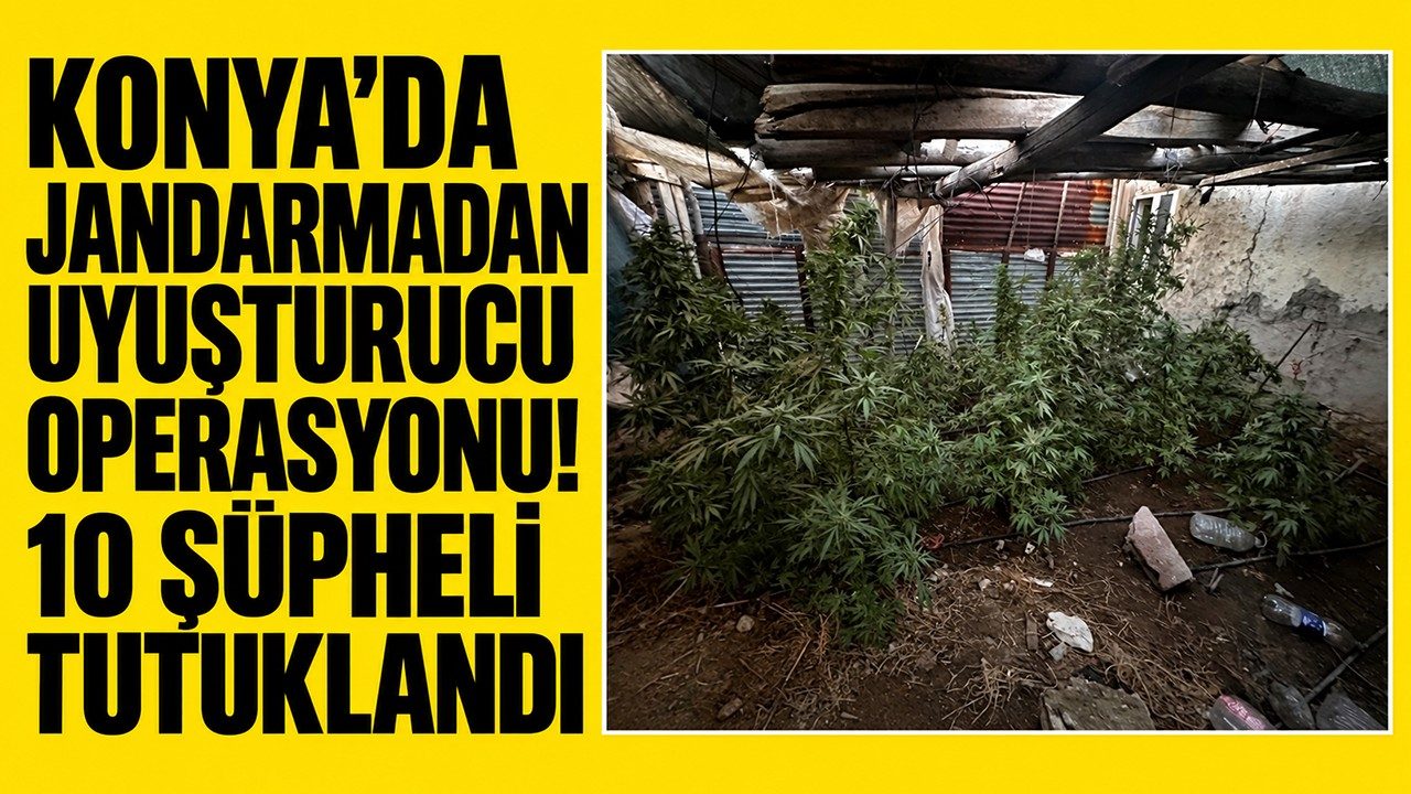 Konya’da Jandarmadan Uyuşturucu Operasyonu 10 Şüpheli Tutuklandı