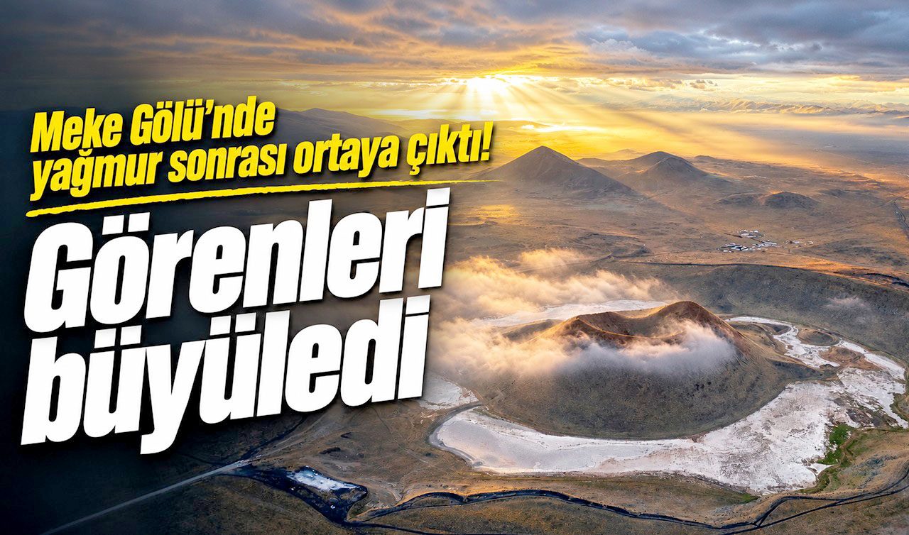 Meke Gölü'nde Yağmur Sonrası Ortaya Çıktı Görenleri Büyüledi